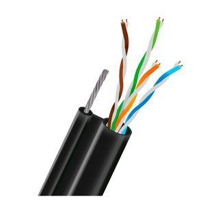 Кабель TRINIX UTP CAT5E CU 0.5 mm LDPE Outdoor + трос (305м) 33-00034TRIN фото