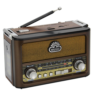 Радіоприймач GOLON RX-BT087 з Bluetooth, акумулятором і ліхтариком eve1686 фото