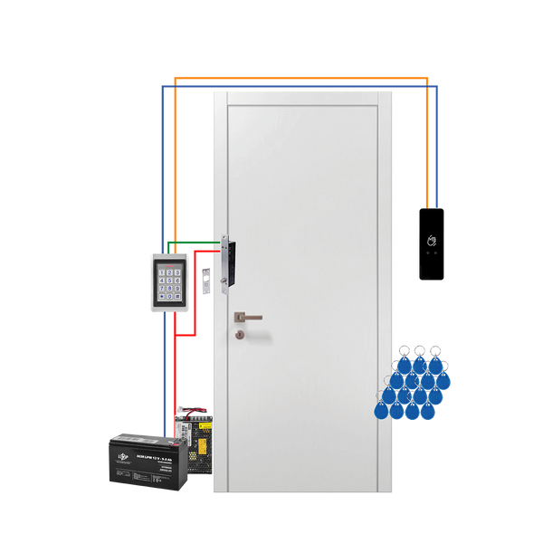 Автономний комплект СКУД з електроригельним замком та сенсорною кнопкою виходу GV-508 0D8926BA43E8 фото