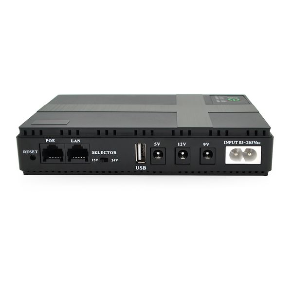 ДБЖ UPS-18W DC1018P для роутерів/комутаторів/PON/POE-430, 5//9/12V, 1A, 4*18650 (2600MAh), Black, BOX 0C6BECB9F2FF фото