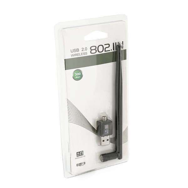Беспроводной сетевой адаптер с антенной 20см 5DBI Wi-Fi-USB Merlion LV-UW02RK-5DB,8188,802.11bgn, 300MB, 2.4 GHz, WIN7/XP/Vista/2K/MAC/LINUX, Blister 2000000171098YT фото