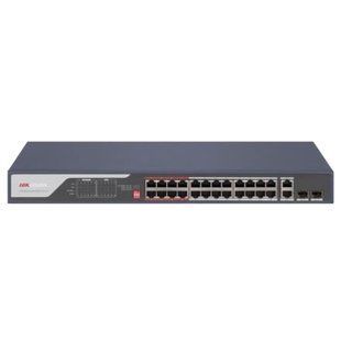 Комутатор 28 портів некерований Hikvision DS-3E0326P-E(C) PoE 99-00015584VIAT фото