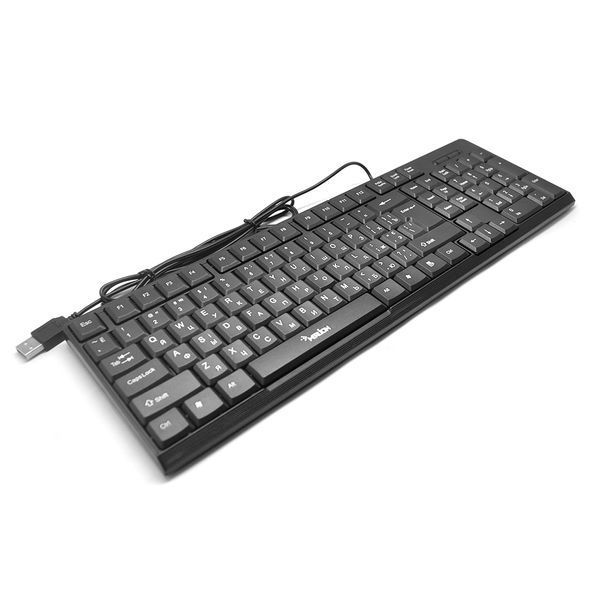 Клавиатура USB Merlion KB-Zero, длина кабеля 135см, (Eng/Укр/Рус), (460х158х33 мм) Black, 104к, Q20 2000000058665YT фото