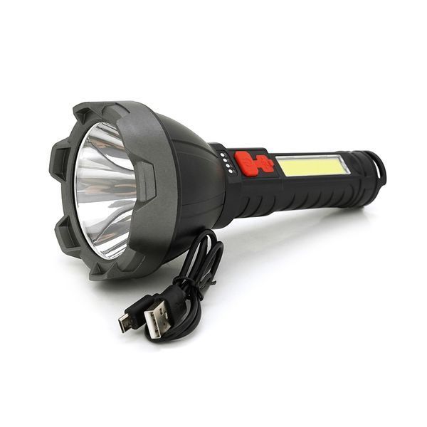 Ліхтар ручний LANTERNA ZJ-05 1W Led CreeXPE+COB 3+1 режим вбудований акумулятор корпус міцний пластик індикатор USB кабель IP40. 190х83х34 Box 2000000289526YT фото