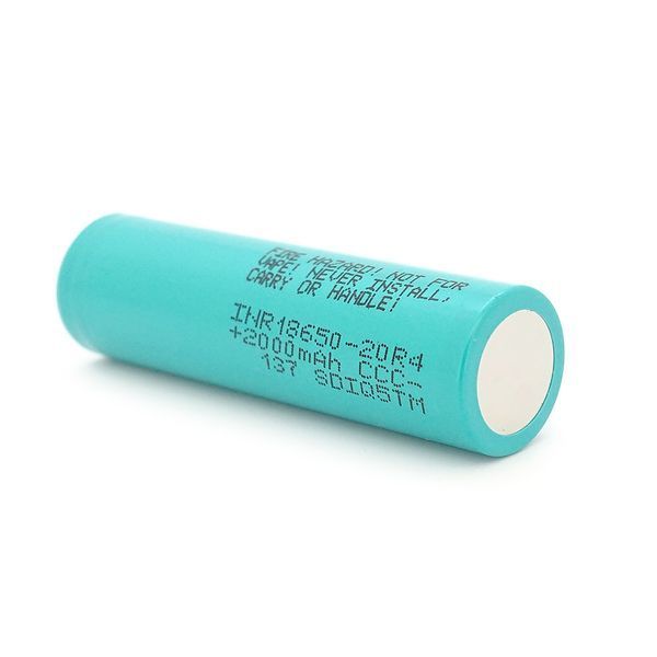 Аккумулятор 18650 Li-Ion Samsung INR18650-20RM(4), 2000mAh, 22A, 4.2/3.7/2.5V, GREEN, 2 шт в упаковке, цена за 1 шт 2000000081670YT фото
