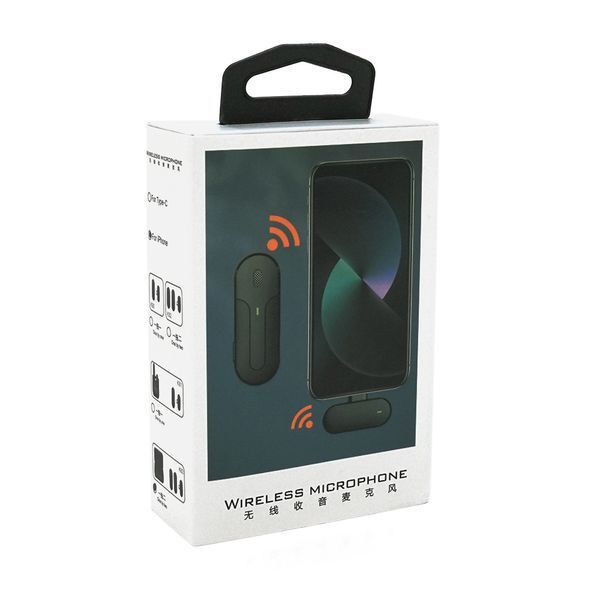 Петличный беспроводной микрофон K83 (2шт)+ кейс, разъем Lighting, встроенный аккумулятор 80 mAh, Black, Box 2000000349749YT фото