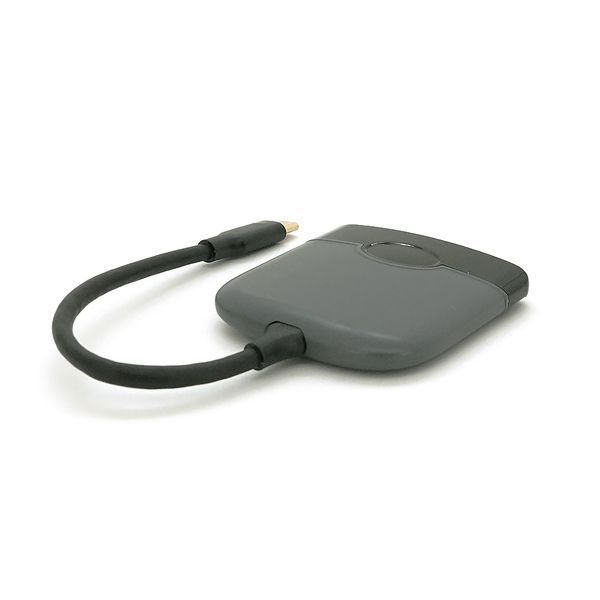 Хаб Type-C(папа) пластиковый, HDMI(мама)+USB3.0(мама)+PD(мама), 23cm, Black 2000000270340YT фото