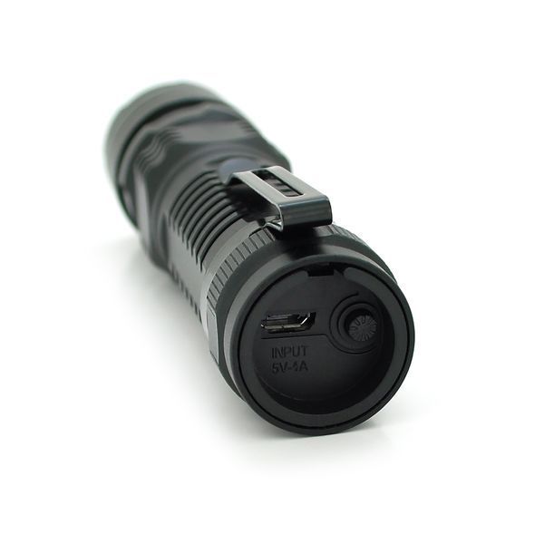 Ліхтар ручний POWERMASTER MS-811 1LED Cree Q5 10W 3 режими ZOOM 18650/2400 вбудований Black IP44 microUSB 121х29х25мм BOX 2000000294506YT фото
