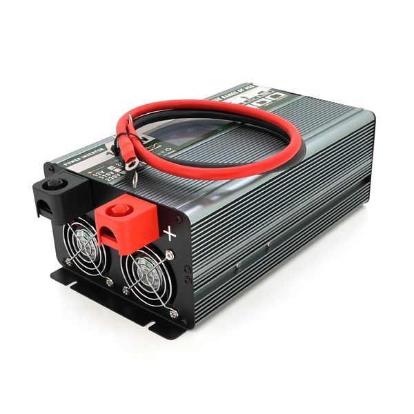 Инвертор напряжения Demuda DMDPSW-1000W, 12V/220V, 1000W с правильной синусоидой, 2 универсальные розетки, 2 USB, Rj 45, клемные провода, Q6 2735C1FCCC1E фото