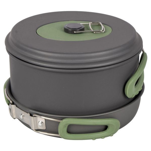 Набір посуду Bo-Camp Explorer 4 Pieces 19 Hard Anodized Grey/Green (2200241) DAS302733DASM фото
