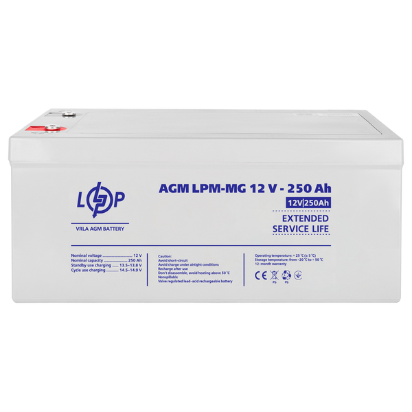 Акумулятор мультигелевий LPM-MG 12V - 250 Ah 4198LP фото