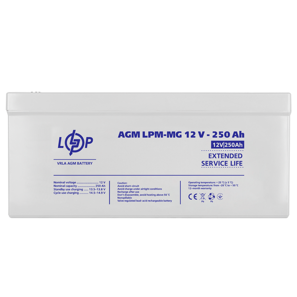 Акумулятор мультигелевий LPM-MG 12V - 250 Ah 4198LP фото