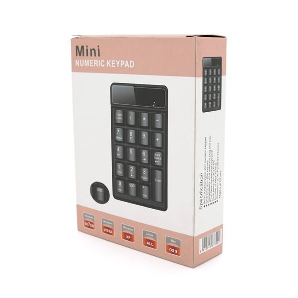 Цифровая клавиатура USB для ноутбука, длина кабеля 150см, (135х85х33 мм) Black, 19к, Box 2000000202938YT фото