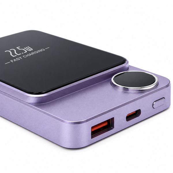 Магнітний зовнішній акумулятор Power Bank MagSafe 20000 mAh фіолетовий eve2183 фото