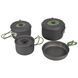 Набір посуду Bo-Camp Explorer 4 Pieces 19 Hard Anodized Grey/Green (2200241) DAS302733DASM фото 1