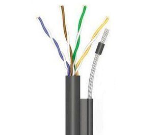 Кабель (UTP мідь вуличний з тросом) OK-Net 4*2*0,51 КППт-ВП (100) трос 7*0,5мм cat 5e, бухта 305 м 99-00004791VIAT фото