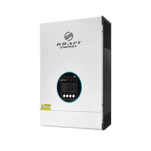 Гибридный высокочастотный однофазный инвертор Kraft KRF-HFWIM-3KW/24V-80A, 3 кВт/24 В, правильная синусоида 42-00111TRIN фото