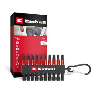 Набір ударних біт Einhell 50 мм, 10 шт та карабін 118633TVOE фото