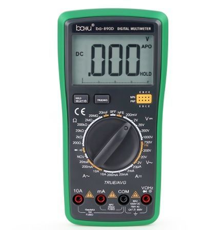 Мультиметр BAKKU BA-890D Вимірювання V A R C (200*130*56) 0.52 кг (180*90*45) 2000000128351YT фото
