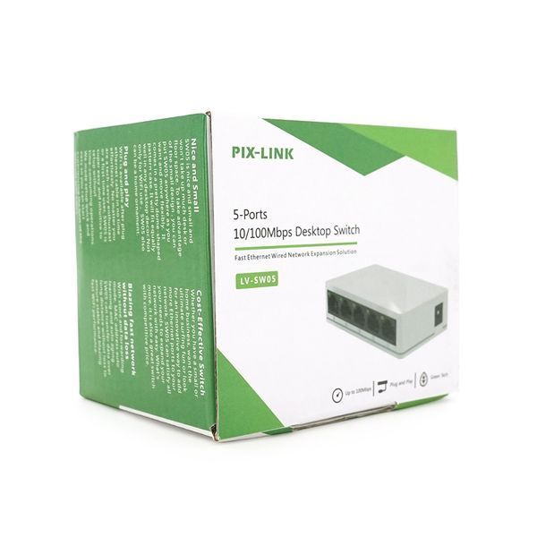 Коммутатор PIX-LINK LV-SW05 5 портов Ethernet 10/100 Мбит/сек, BOX Q100 2000000171067YT фото