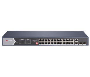 Комутатор 24 порти некерований Hikvision DS-3E0528HP-E Hi-PoE 99-00004414VIAT фото