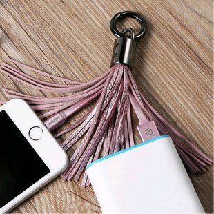 USB кабель-брелок Remax RC-053I для iPhone рожевий 37561FORS фото