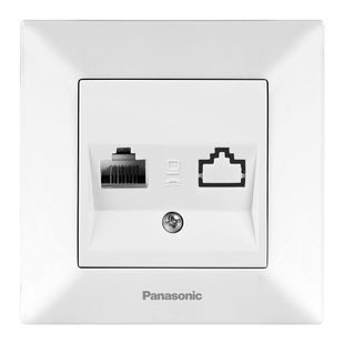 Розетка Panasonic Arkedia Slim компьютерная RJ45 CAT5e, белая 2000000229256YT фото