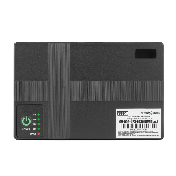 Портативне джерело безперебійного живлення GreenVision GV-009-UPS-DC1018W Black EF48115C1EB6 фото