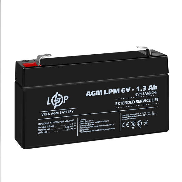 Аккумулятор AGM LPM 6V - 1.3 Ah 37F8D33363B6 фото