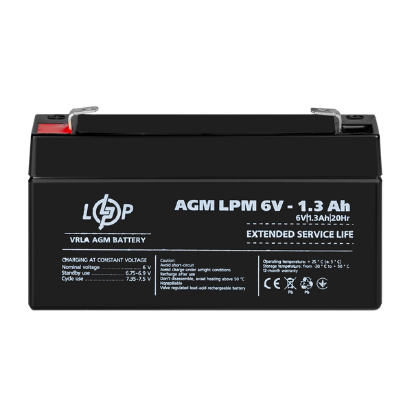 Аккумулятор AGM LPM 6V - 1.3 Ah 37F8D33363B6 фото