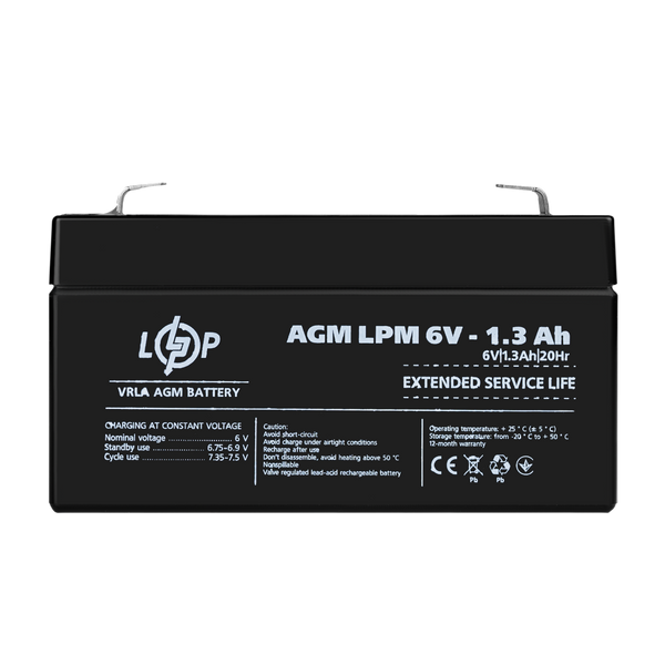 Аккумулятор AGM LPM 6V - 1.3 Ah 37F8D33363B6 фото