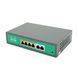 Комутатор POE SICSO 48V з 4 портами POE 100Мбіт + 2 порти Ethernet(UP-Link) 100Мбіт з підсил. сигн. до 250м корпус-метал Silver БП вбудований Q30 2000000116372YT фото 1