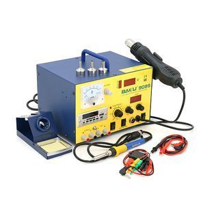 Паяльная станция BAKKU BK-909S цифровая индикация, паяльник + фен, с внутр. БП 0-15В 1А, MP-3 (320*298*240) 4,4 кг 2000000006703YT фото