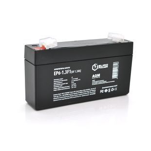 Аккумуляторная батарея EUROPOWER AGM EP6-1.3F1 6 V 1.3 Ah ( 95 x 25 x 50 (55) ), 0.25 kg Black Q40 2000000153315YT фото
