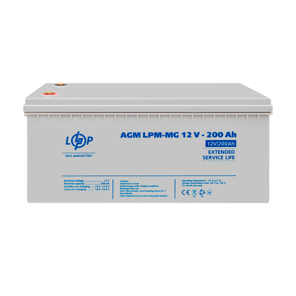Акумулятор мультигелевий LPM-MG 12V - 200 Ah 3875LP фото