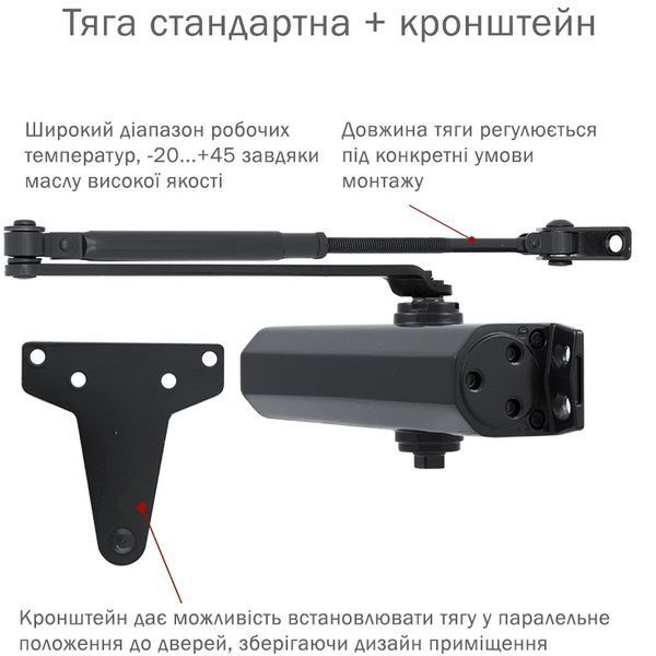Доводчик RYOBI D-2055V GREY_ANTHRACITE BC UNIV_ARM 99-00012888VIAT фото