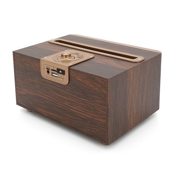 Колонка Kisonli G1 Bluetooth 5.0 2х10W 1500mAh USB/TF/BT/FM/AUX DC: 5V Dark wood (Brown) BOX Q24 2000000312958YT фото