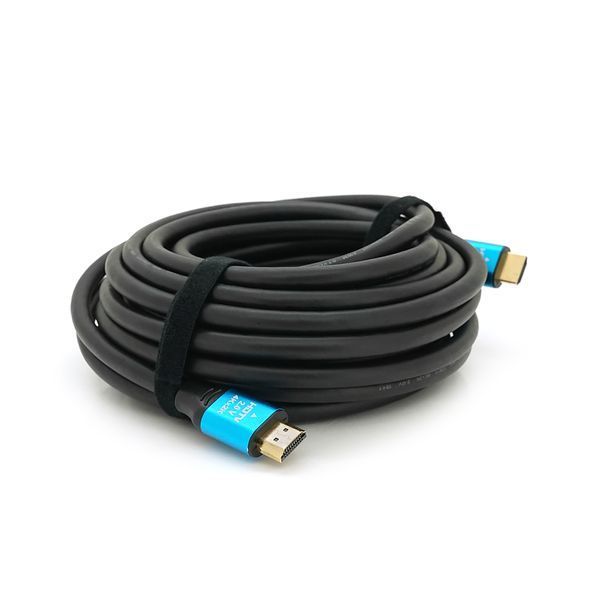 Кабель Merlion HDMI-HDMI 4Kx2K Ultra HD, 10.0m, v2,0, круглый Black, коннектор Blue, Blister-box, Q30 2270121191200YT фото