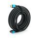 Кабель Merlion HDMI-HDMI 4Kx2K Ultra HD, 10.0m, v2,0, круглый Black, коннектор Blue, Blister-box, Q30 2270121191200YT фото 1