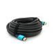 Кабель Merlion HDMI-HDMI 4Kx2K Ultra HD, 10.0m, v2,0, круглый Black, коннектор Blue, Blister-box, Q30 2270121191200YT фото 2