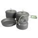 Набор посуды Bo-Camp Explorer XL 4 Pieces Hard Anodized Grey/Green (2200249) DAS302116DASM фото 1