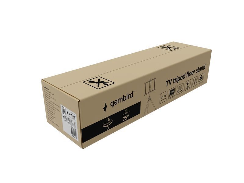 Підлогова тумба під телевізор поворот\нахил Gembird TVS-75ST-01 1607493EDG фото