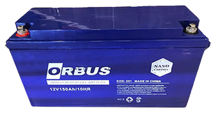 Акумуляторна батарея ORBUS CG12150 GEL 12 V 150 Ah (485 x 172 x 240) Black 47kg Q1/34 B2C4331A45FF фото