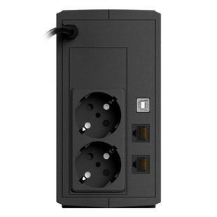 Джерело безперебійного живлення NJOY Keen 600 (UPLI-LI060KU-CG01B) Lin.int., AVR, 2 x евро, USB, пластик 313978DCL фото