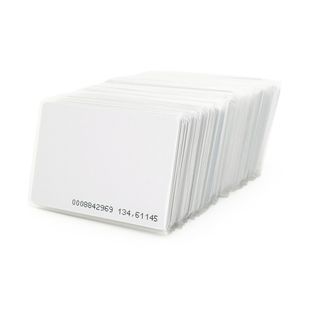 Безконтактна карта ID Em-Marine 125 КГц (TK4100) товщина 1,6 мм (ДЛЯ ПЕРЕЗАПИСУ) колір білий З прорізом Упаковка 100шт (02393) 2000000333472YT фото