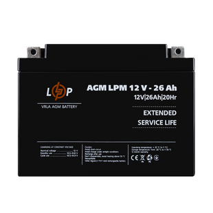 Акумулятор AGM LPM 12V - 26 Ah 9F9B53A69B70 фото