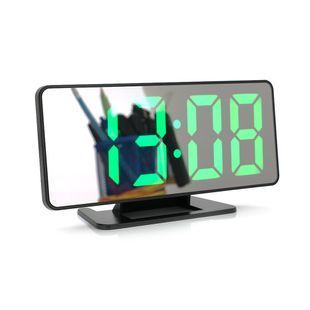 Электронные часы VST-888 Зеркальный дисплей, с датчиком температуры, будильник, питание от кабеля USB, Green 2000000305837YT фото