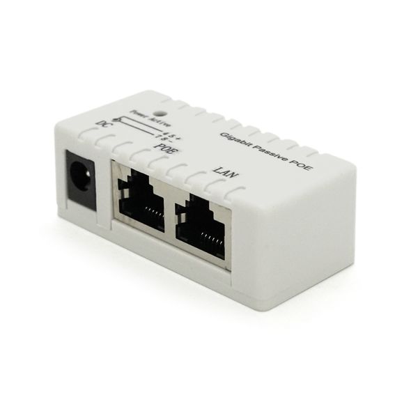 POE инжектор IEEE 802.3af PoE с портом Ethernet 10/100/1000 Мбит/с, White BA2E346565CE фото