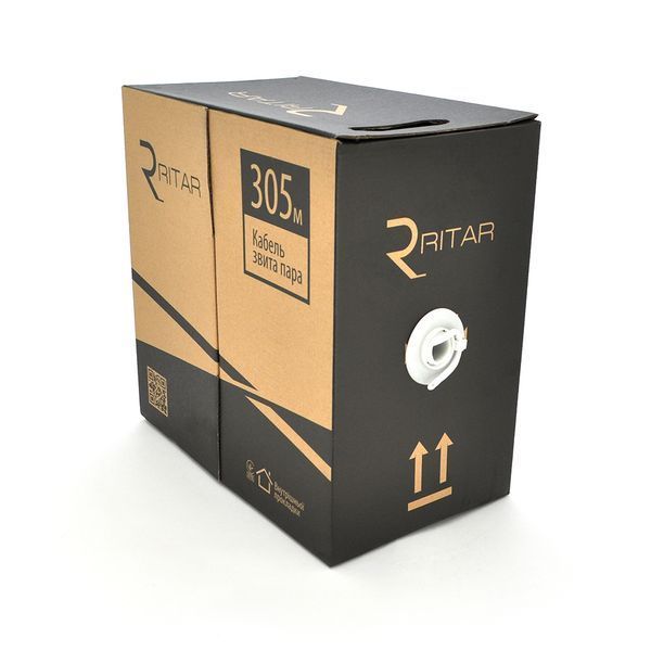 Кабель КВПЭ FTP-cat.6 (4*2*0.56), Ritar , (CU), для внутр. работ, 305м, White, Corton BOX, Q2 2000000040127YT фото