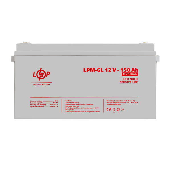 Акумулятор гелевий LPM-GL 12V - 150 Ah 5F6E13041AD9 фото